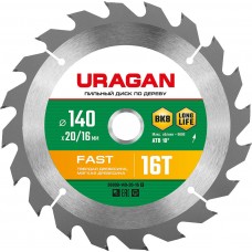Диск пильный по дереву Fast URAGAN 140x20/16 мм 16Т 36800-140-20-16_z01  