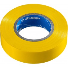 Изолента ПВХ ЭЛЕКТРИК-20 19 мм x 20 м, 6000 В, желтая, не поддерживает горение ЗУБР Профессионал 1234-5_z02