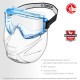 Очки защитные закрытые с непрямой вентиляцией со щитком стекло поликарбонат ударопрочный ЗУБР ПАНОРАМА ЩИТ Профессионал 110233