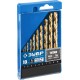 Набор сверл по металлу 10 шт (1-10 мм), сталь Р6М5, класс А, титановое покрытие ЗУБР ТИТАН Профессионал 29615-H10