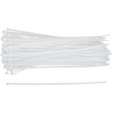 Хомуты нейлоновые для проводов, белые 100 шт., 4,8х300 мм (60256М)