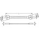 Ключ гаечный рожковый двусторонний 27x30 мм, Cr-V, хром, DIN 3110, HEYCO HE-50800273080