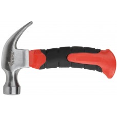 Молоток-гвоздодер укороченный, фиберглассовая обрезиненная ручка, 25 мм, 225 гр. (44765)