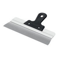 Усиленный фасадный нержавеющий шпатель 300 мм алюминиевая направляющая 1к ручка СИБИН 10083-30