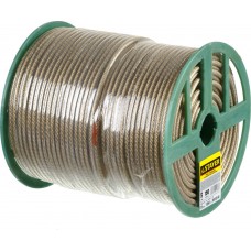 Трос стальной 6 мм, L 150 м, в полимерной оболочке STAYER 30410-60