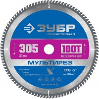 Пильный диск по алюминию Мультирез, 305 х 30 мм, 100Т ЗУБР Профессионал 36907-305-30-100_z01