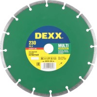 Сегментный алмазный диск Multi Universal, 230 мм, (22.2 мм, 7 х 2.4 мм) DEXX 36701-230_z01