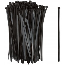 Хомуты нейлоновые для проводов, черные 100 шт., 7,6х300 мм (60361)