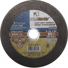 Круг отрезной по металлу 230 x 2.5 x 22.2 мм, для УШМ ЛУГА 3612-230-2.5