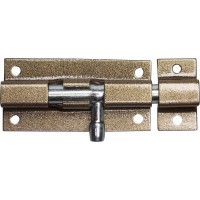 Накладная задвижка для окон и мебели 60 мм цвет коричневый металлик/цинк ШП-60 КМЦ 37753-60