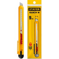Нож 9 мм из АБС пластика QUICK-9 STAYER 0901