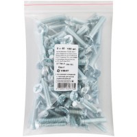 Винт с потайной головкой с полной резьбой оцинкованный DIN 965 8х40 100 шт Фасовка (27794-0)