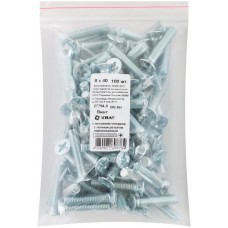 Винт с потайной головкой с полной резьбой оцинкованный DIN 965 8х40 100 шт Фасовка (27794-0)