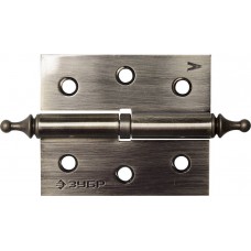 Петля карточная 75 х 63 х 2.5 мм, разъемная, левая, цвет старая латунь (AB), 2 шт ЗУБР 37605-075-5L