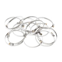 Хомуты нержавеющая сталь, Стандартное болтовое крепление 80-100 мм, 25 штук в упаковке, ширина 9 мм Сибртех (47587)