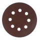 Круг абразивный на ворсовой подложке под липучку, перфорированный, P 80, 125 мм, 5 шт Сибртех (738047)