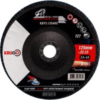 Круг лепестковый торцевой 125х22.23mm Р60 KRUGO Циркониевый (KBYL12560Z)
