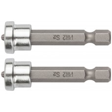 Насадки д/быстрого завинч.самор.по гипр., набор 2 шт., сталь S2 Профи, PH2 x 50 мм (15426)