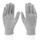 Перчатки трикотажные, акрил, двойные, серая туча, двойная манжета Сибртех (68682)