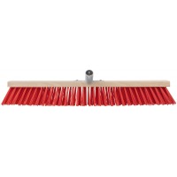 Щетка уличная Профи деревянная, жесткая щетина, металлическая тулейка под углом, 5-ти рядная, 600х65 мм (68058)