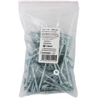 Шурупы оцинкованные, универсальные 4,5 х 45 100 шт Фасовка (20445-0)