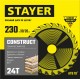 Диск пильный по дереву Construct, 230 x 30/20 мм, 24Т, технический рез STAYER 3683-230-30-24_z01