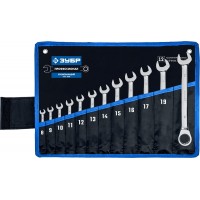 Набор комбинированных трещоточных гаечных ключей 12 шт, 8–22 мм ЗУБР Профессионал 27075-H12_z01