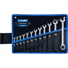Набор комбинированных трещоточных гаечных ключей 12 шт, 8–22 мм ЗУБР Профессионал 27075-H12_z01