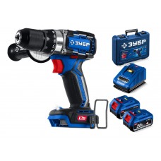 Дрель-шуруповерт бесщеточная 20 В 70 Н·м 2 АКБ LMS 4 А·ч кейс Профессионал ЗУБР DB-70-42