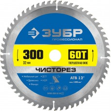 Диск пильный по дереву Чисторез 300 x 32 мм, 60Т ЗУБР Профессионал 36905-300-32-60_z01