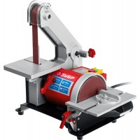 Станок шлифовальный тарельчато-ленточный d 125 мм 25?762 мм лента 330 Вт ЗУБР ЗШС-330