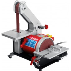 Станок шлифовальный тарельчато-ленточный d 125 мм 25?762 мм лента 330 Вт ЗУБР ЗШС-330