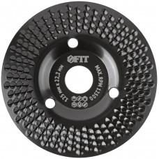 Диск обдирочный по дереву, наклонный, посадочный диаметр 22,2 мм, 125 мм, грубая насечка (39524)