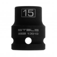 Головка ударная шестигранная, 15 мм, 1/2, CrMo Stels
