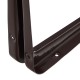 Кронштейн угловой с ребром, 300 х 350 мм, коричневый Сибртех (94028)