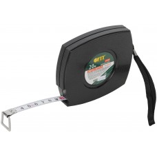 Рулетка, черный закрытый пластиковый корпус, стальная лента 20 м
