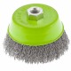 Щетка для УШМ, 100 мм, М14, чашка, витая проволока Сибртех (746057)