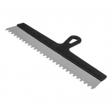 Шпатель из нержавеющей стали, 450 мм, зуб 8 х 8 мм, пластмассовая ручка Сибртех (85479)