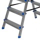 Стремянка двухсторонняя 5 ступеней, сталь профиль, стальные ступени, Сибртех (97985)