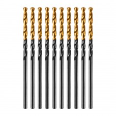 Сверло по металлу, 2 мм, HSS-Tin, Golden Tip, 10 шт. Denzel (717203)