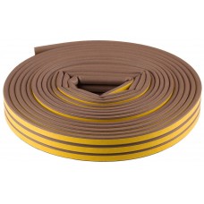 Уплотнитель резиновый самоклеящийся D-профиль 16 м, коричневый ЗУБР 40930-016
