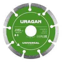 Диск алмазный отрезной сегментный UNIVERSAL URAGAN 115 мм 36705-115  