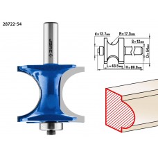 Фреза полустержневая с подшипником 54 x 51 мм, радиус 12.7 мм ЗУБР Профессионал 28722-54