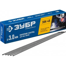 Электрод сварочный ЗОК-46 рутил-целлюлозный D 3.0 x 350 мм, 5 кг в коробке ЗУБР Профессионал 40035-3.0