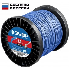Леска для триммера ЗВЕЗДА 3.0 мм, 240 м ЗУБР Профессионал 71025-3.0