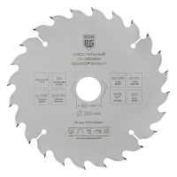 Диск пильный по дереву и ДСП, быстрый рез (200x30/25.4/20/16x24z, 2.8/2.0 мм, ATB 10°, атака 20°) BERGER BG1647