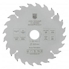 Диск пильный по дереву и ДСП, быстрый рез (200x30/25.4/20/16x24z, 2.8/2.0 мм, ATB 10°, атака 20°) BERGER BG1647