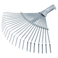 Грабли веерные стальные, 300 - 480 мм, 22 плоских зуба, оцинкованные,раздвижные, без черенка, Palisad (617675)