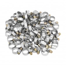 Хомуты металлические, Стандартное болтовое крепление 12-20 мм, 100 штук в упаковке, ширина 9 мм Сибртех (47557)