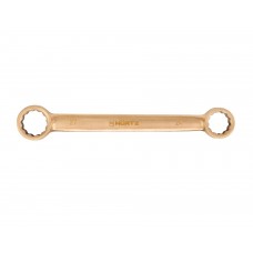 Ключ гаечный накидной двусторонний плоский 24х27 искробезопасный сплав BeCu, HORTZ